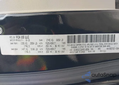 2019 Dodge Grand Caravan Sxt from USA, damaged, VIN 2C4RDGCG3KR516830
